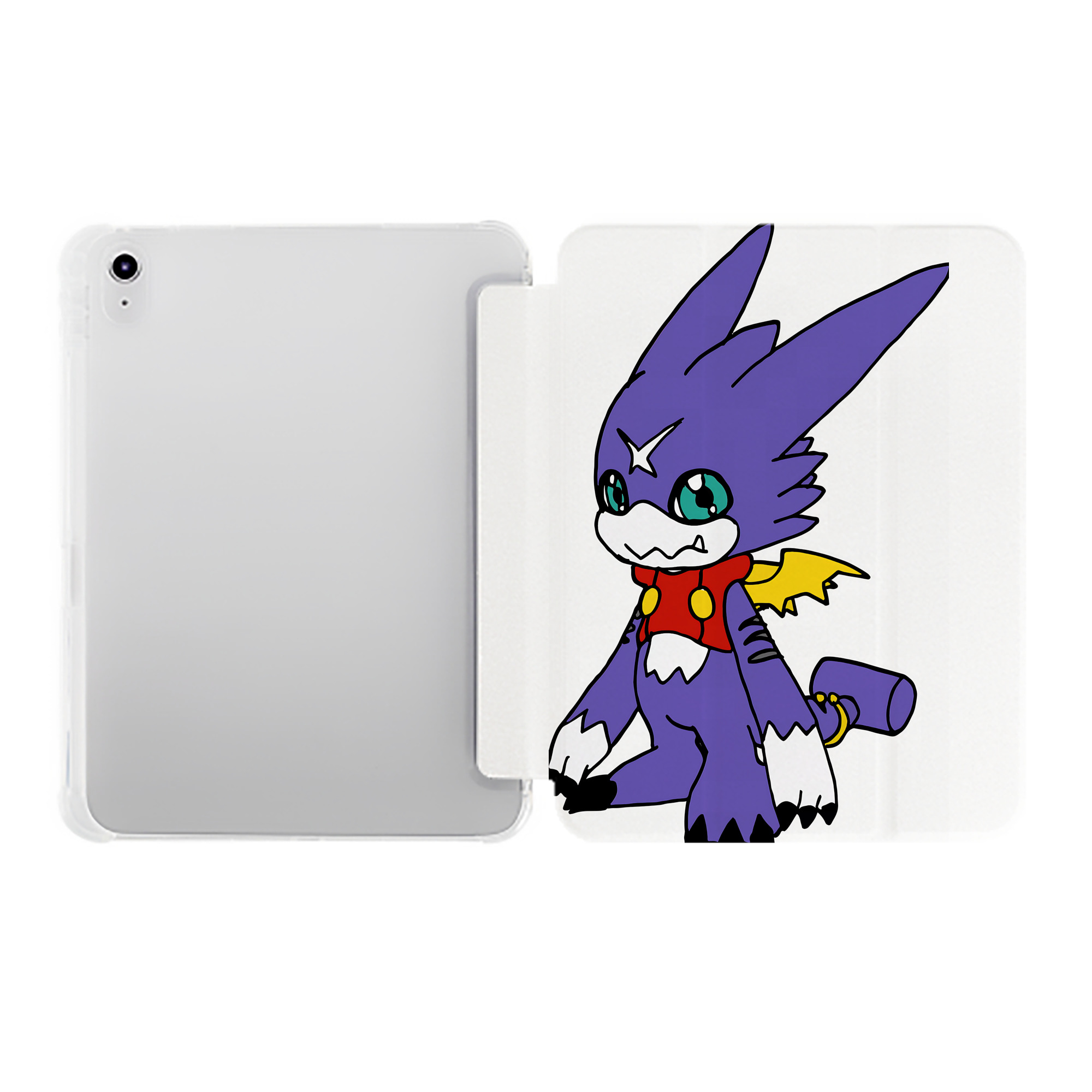 （画像用） Digimon デジタルモンスター/デジモン IPad ケース ペン収納付き 三つ折りスタンド PUレザー×シリコン 対応機種9.5/10.5/10.9インチ